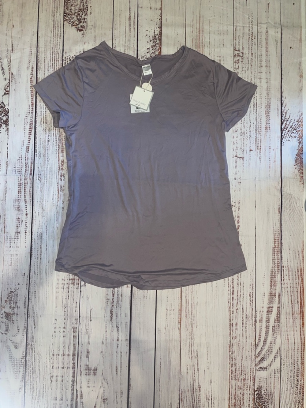 Mia & Tess Women's Lavender Tee - Classic Short Sleeve lounge